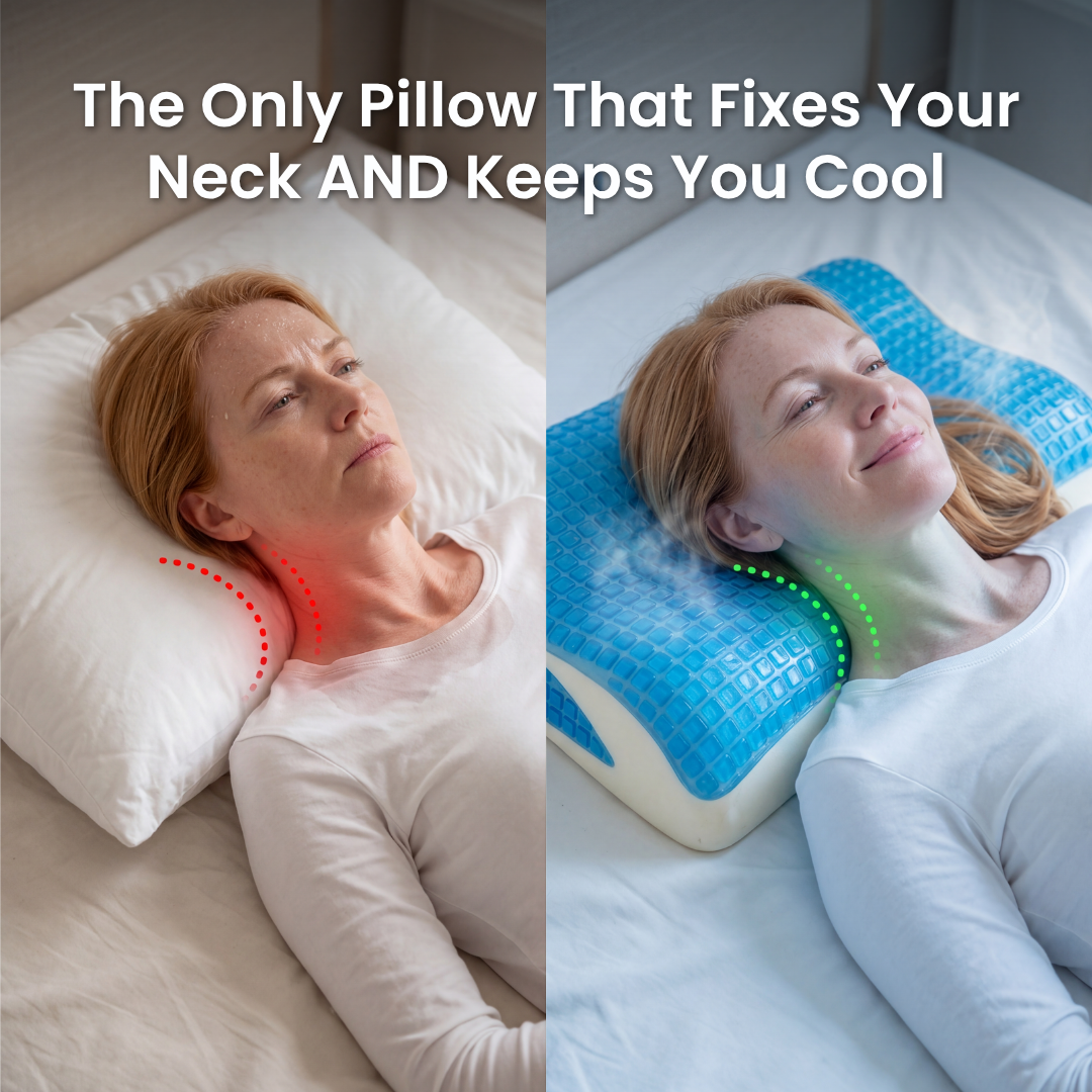 The Cooling Gel Pillow That Keeps You Ice-Cold All Night & Wakes You Up Pain-Free
