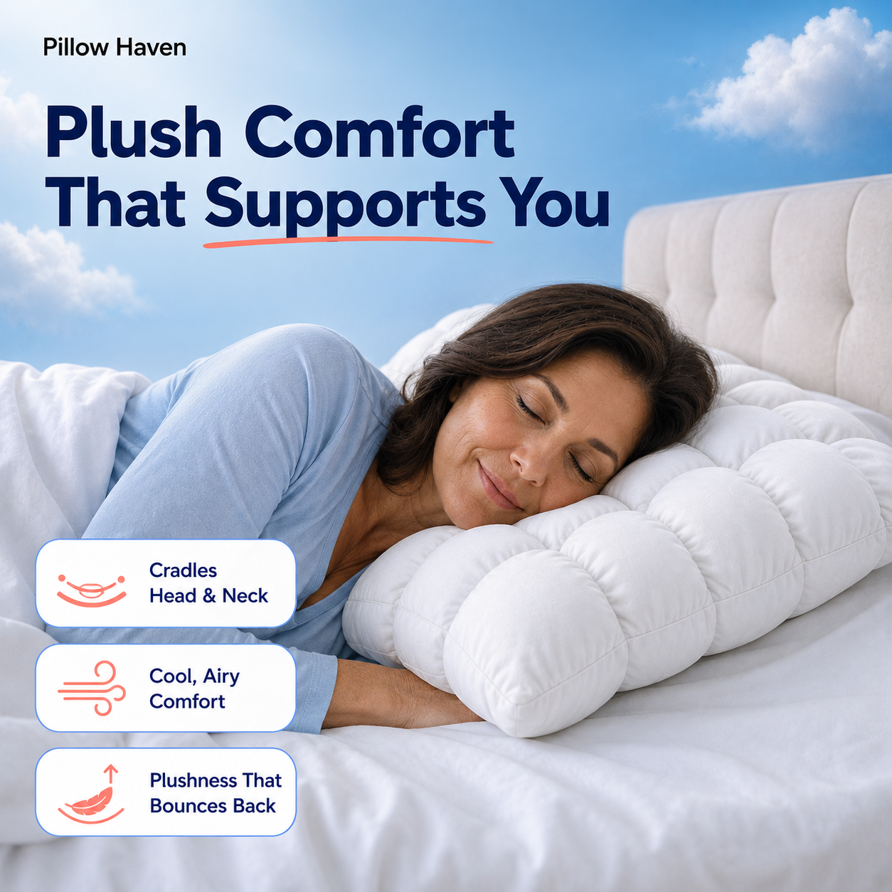 Ultra-Plush Pillow | Extremel Comfort | Helps Support Your Neck