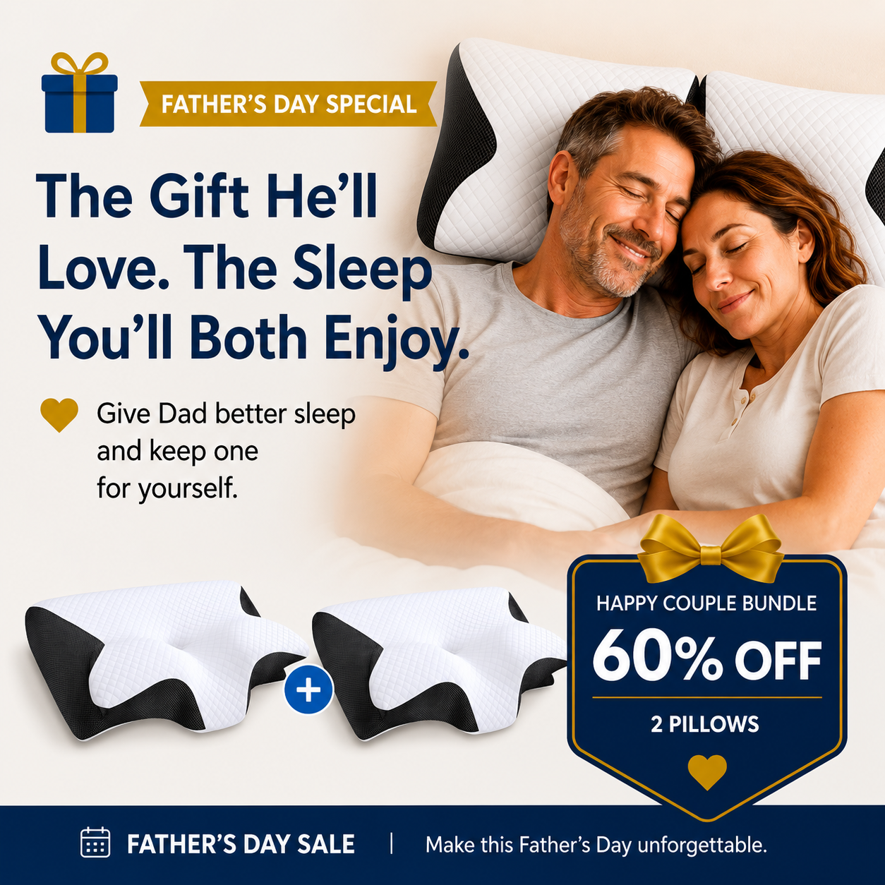 The Pillow That Ends Neck Pain - By Fixing Your Sleep Posture | Father's Day 60% OFF