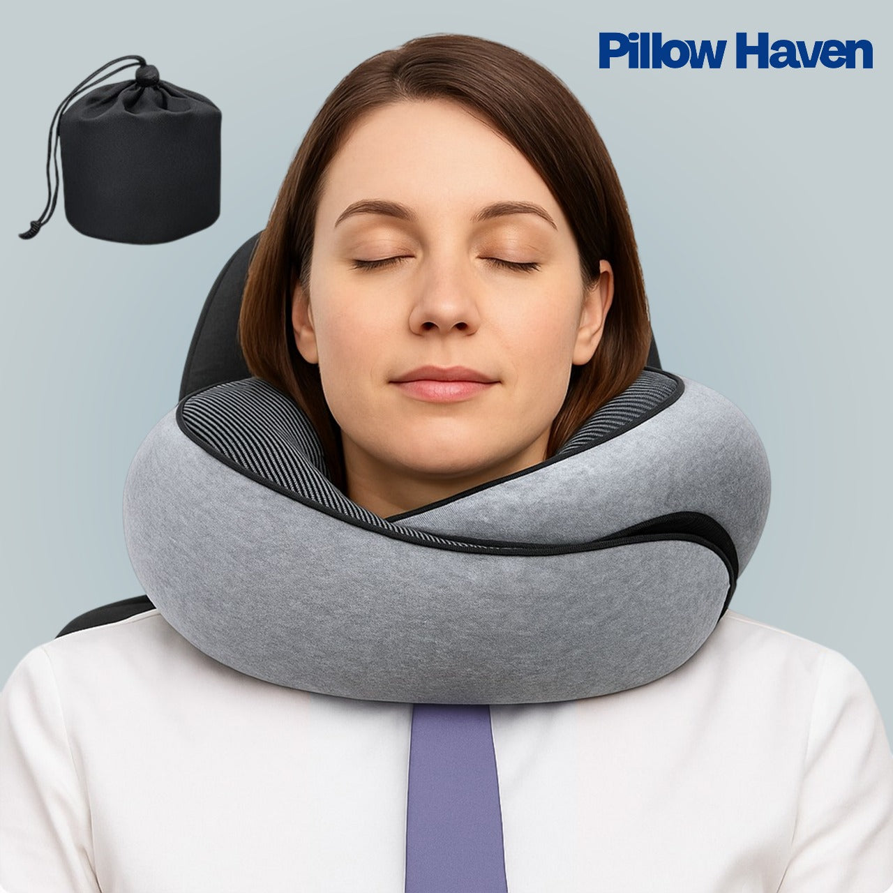 Memory Foam Travel Pillow | Neck Support Anywhere