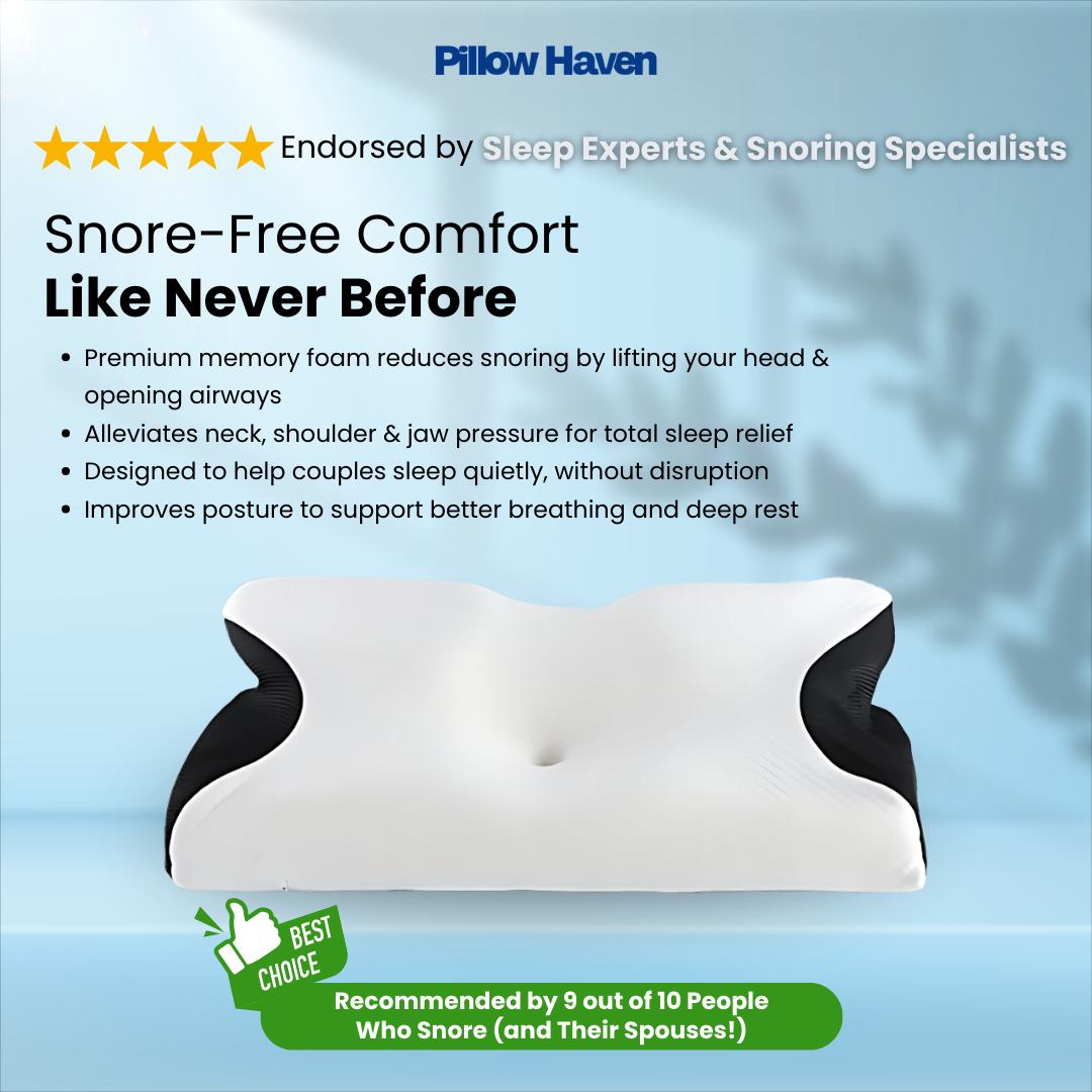 The Pillow That Silences Snoring - By Fixing Your Sleep Posture | 10-Year Sale 60% OFF