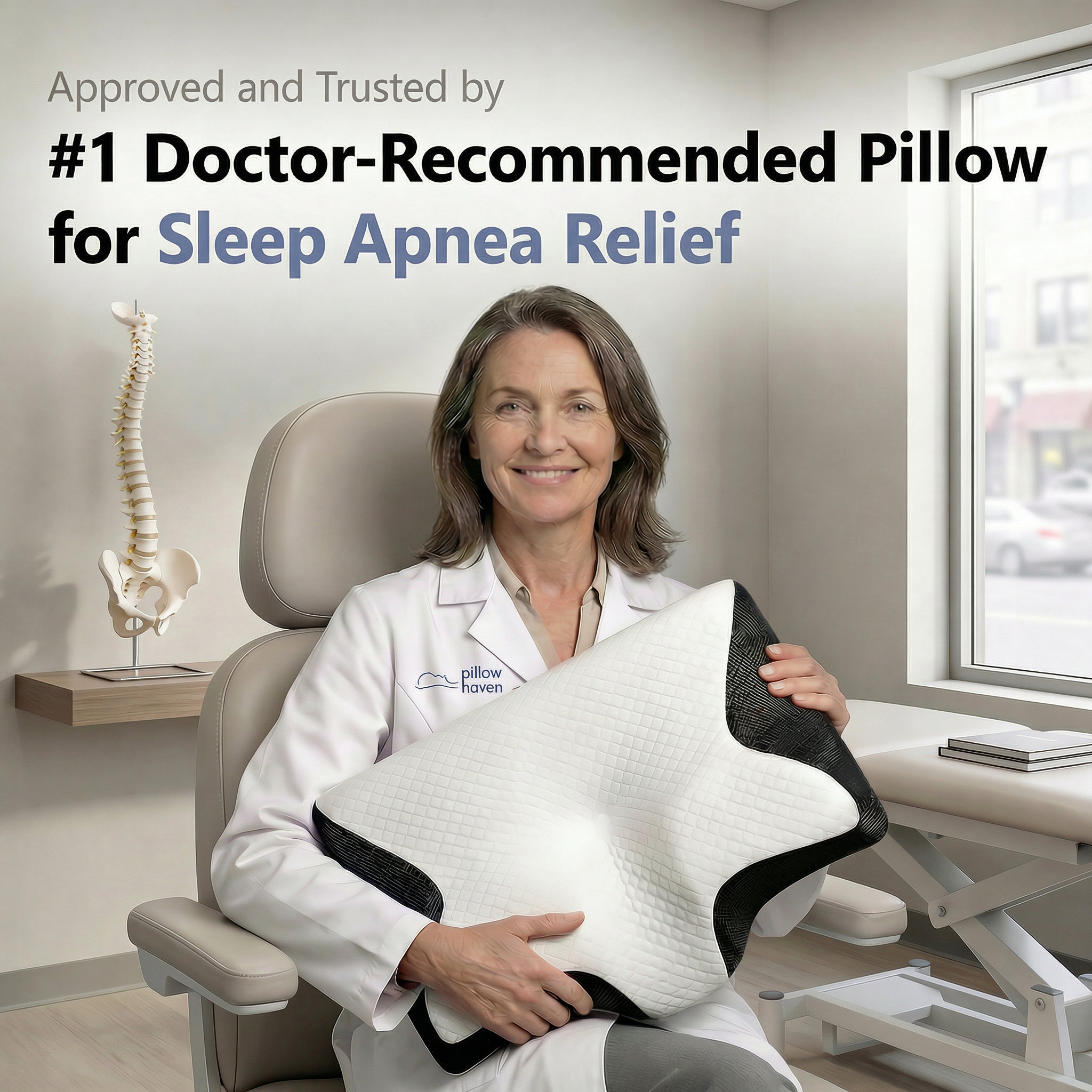 The Pillow That Reduces Sleep Apnea - Without a CPAP Machine | 10-Year Sale 60% OFF