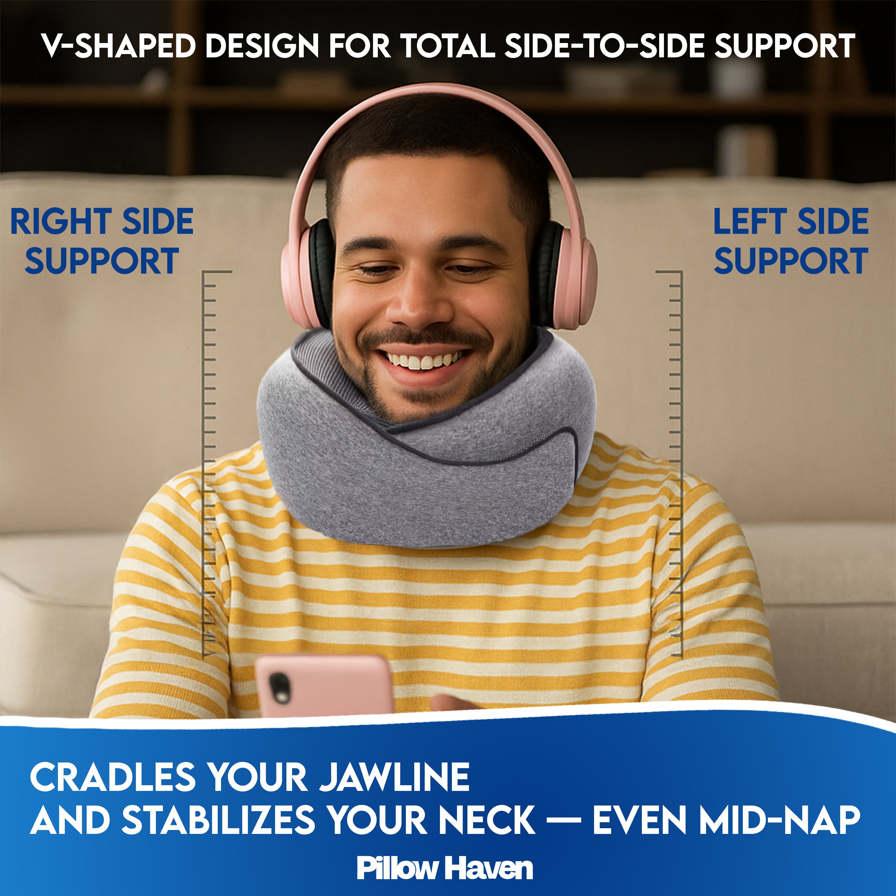 Memory Foam Travel Pillow | Neck Support Anywhere