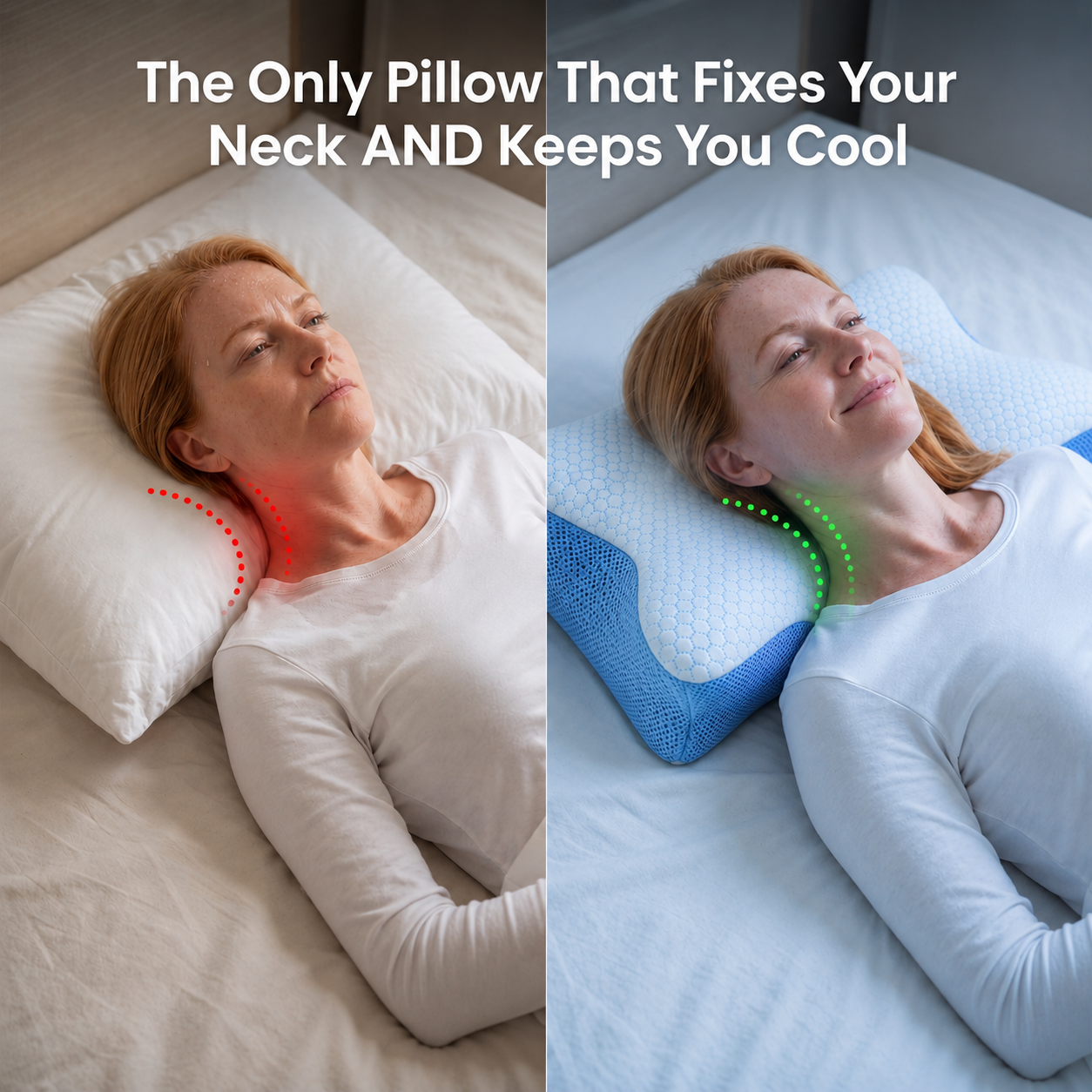 The Cooling Ergonomic Pillow That Keeps You Ice-Cold All Night & Wakes You Up Pain-Free