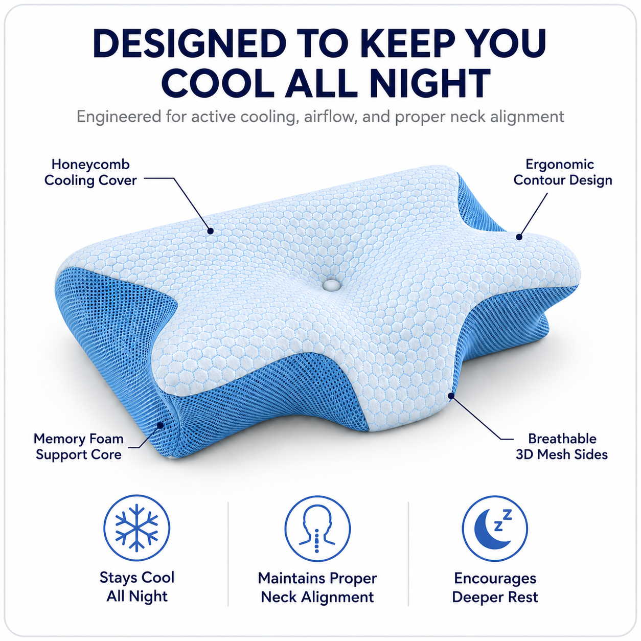 The Cooling Ergonomic Pillow That Keeps You Ice-Cold All Night & Wakes You Up Pain-Free