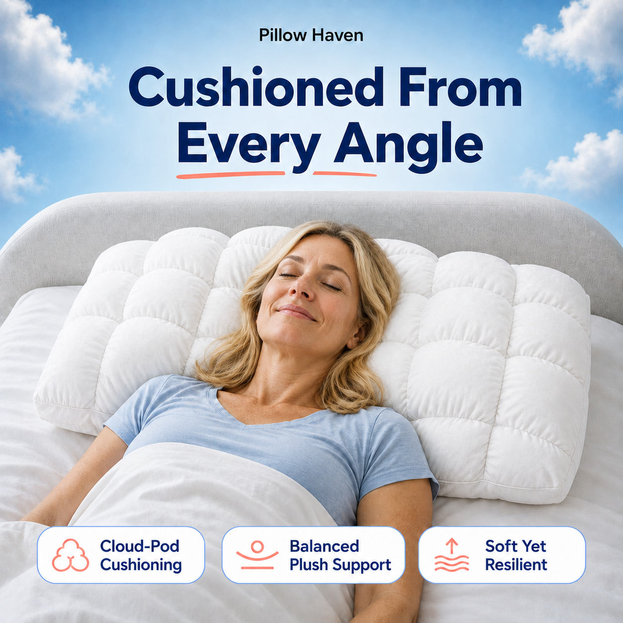 Ultra-Plush Pillow | Extremel Comfort | Helps Support Your Neck