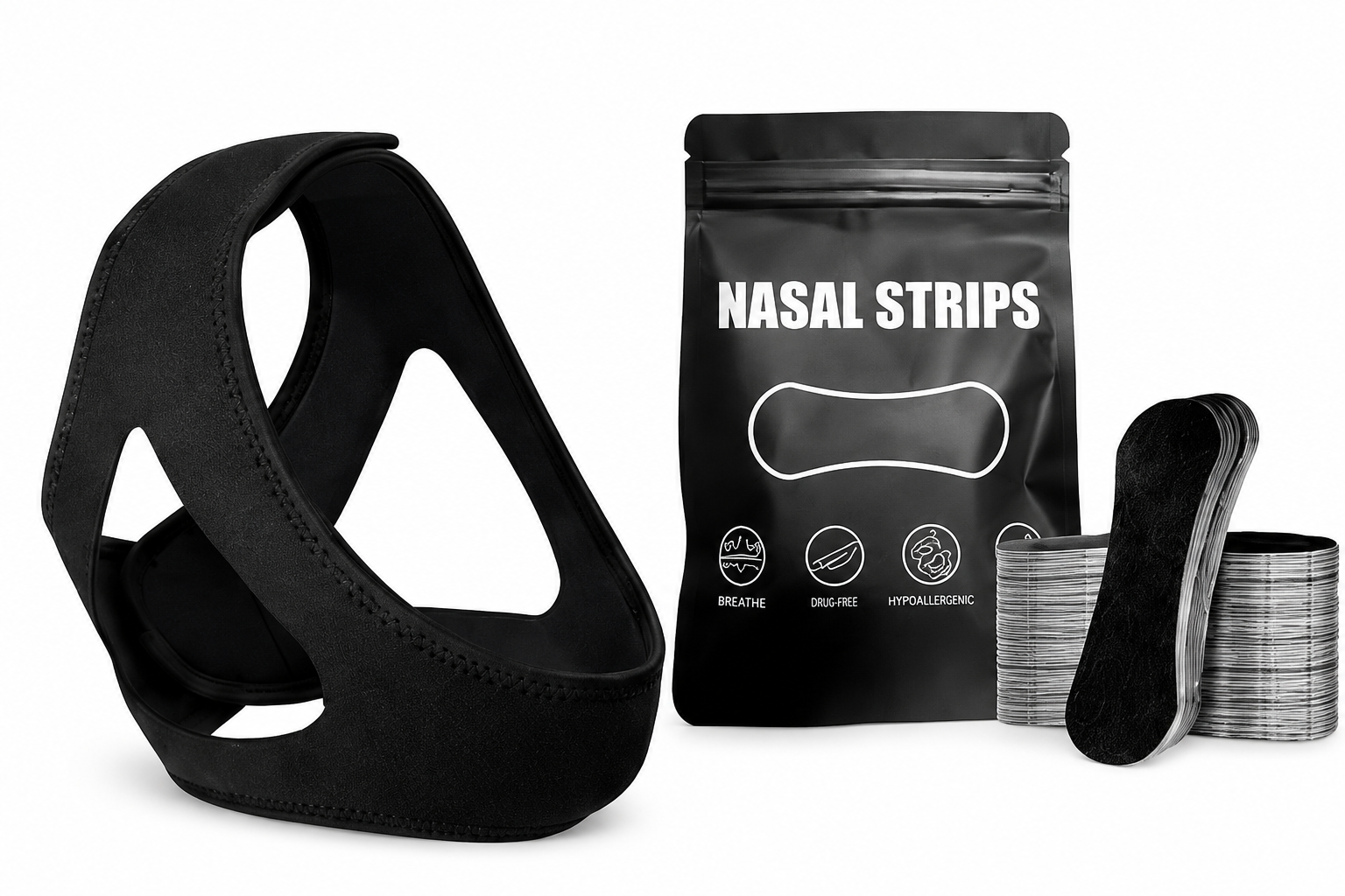 Nasal Strips  & Anti-Snoring Device Bundle