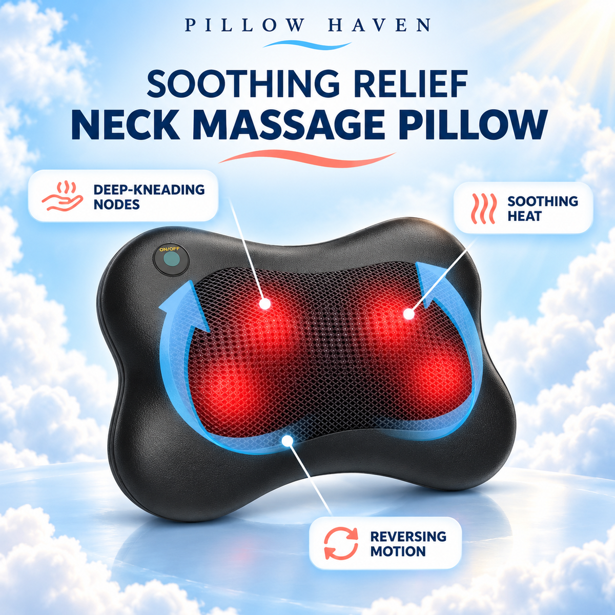 Shiatsu Neck Massage Pillow | Melt Away Tension