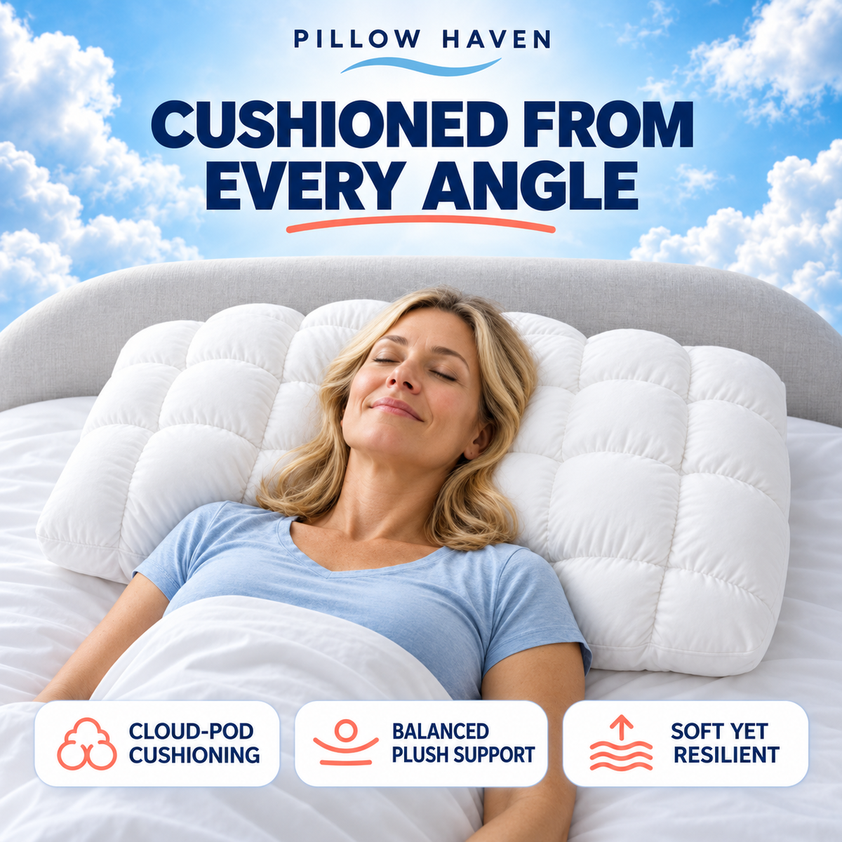 Ultra-Plush Pillow | Extremel Comfort | Helps Support Your Neck