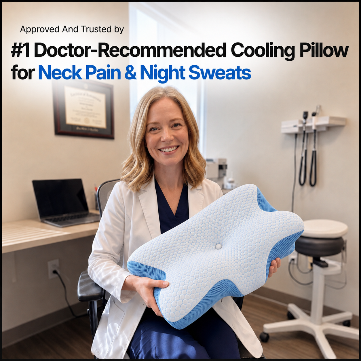 The Cooling Ergonomic Pillow That Keeps You Ice-Cold All Night & Wakes You Up Pain-Free