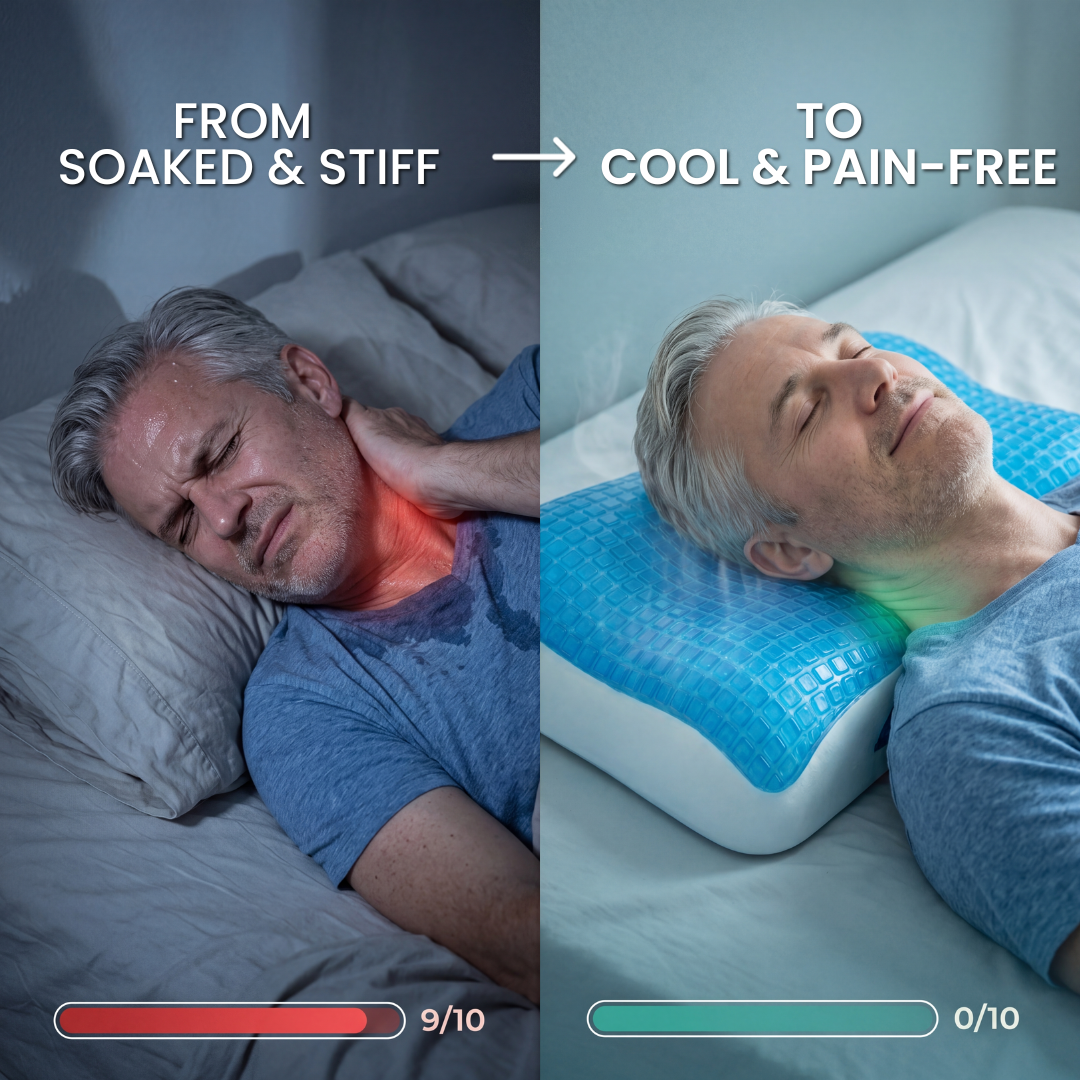 The Cooling Gel Pillow That Keeps You Ice-Cold All Night & Wakes You Up Pain-Free