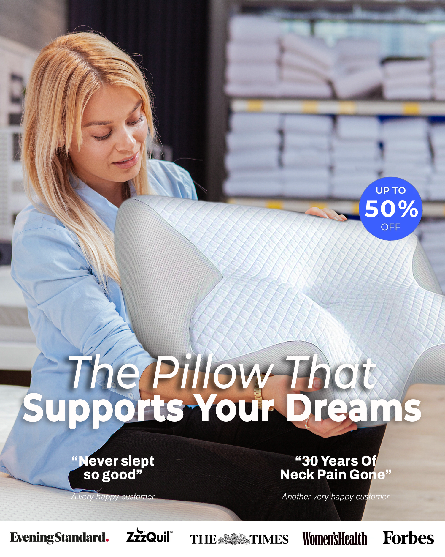 Premium Pain Relief Pillow™ | Black Friday Deals 60% OFF