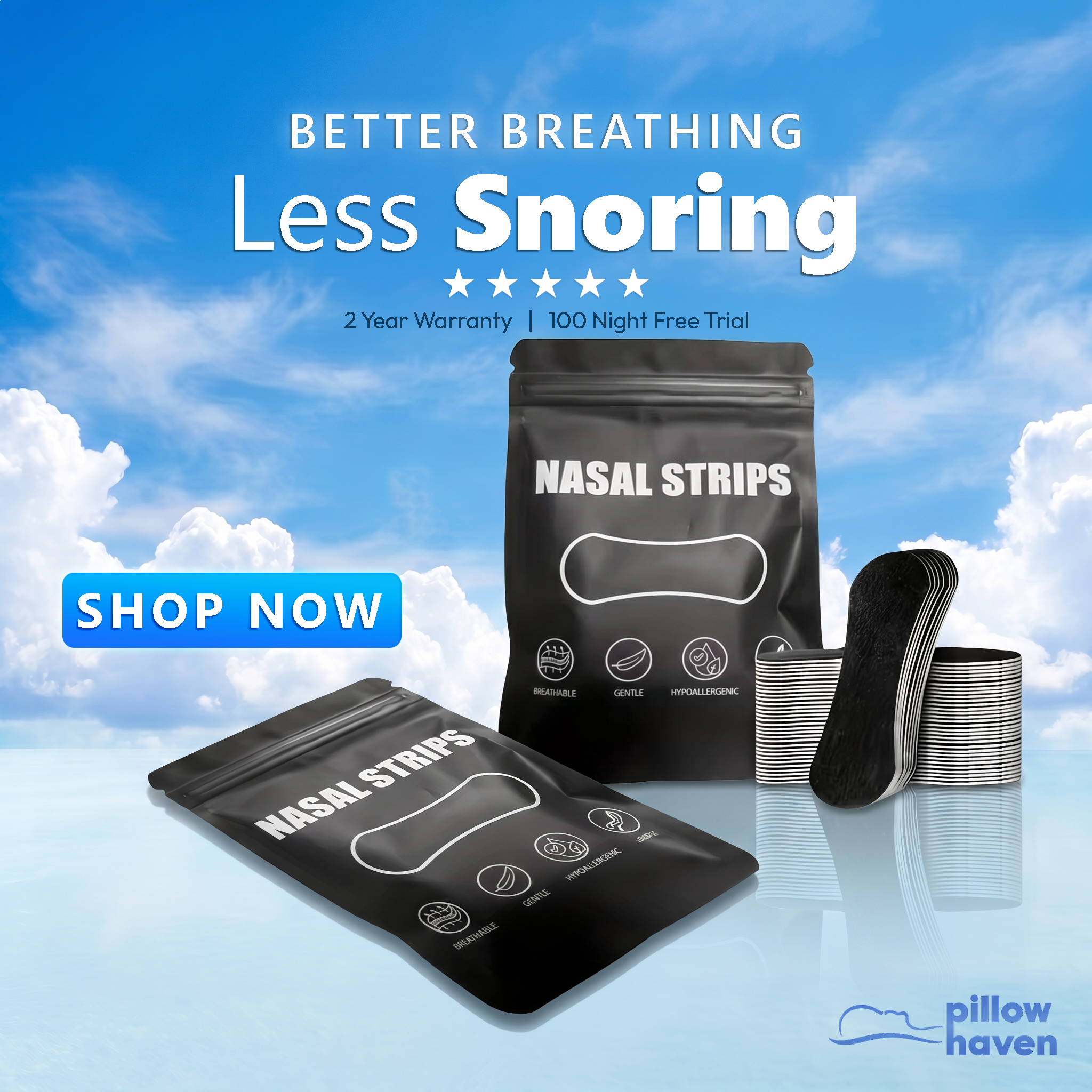 Nasal Strips | Breathe Deeper, Snore Less