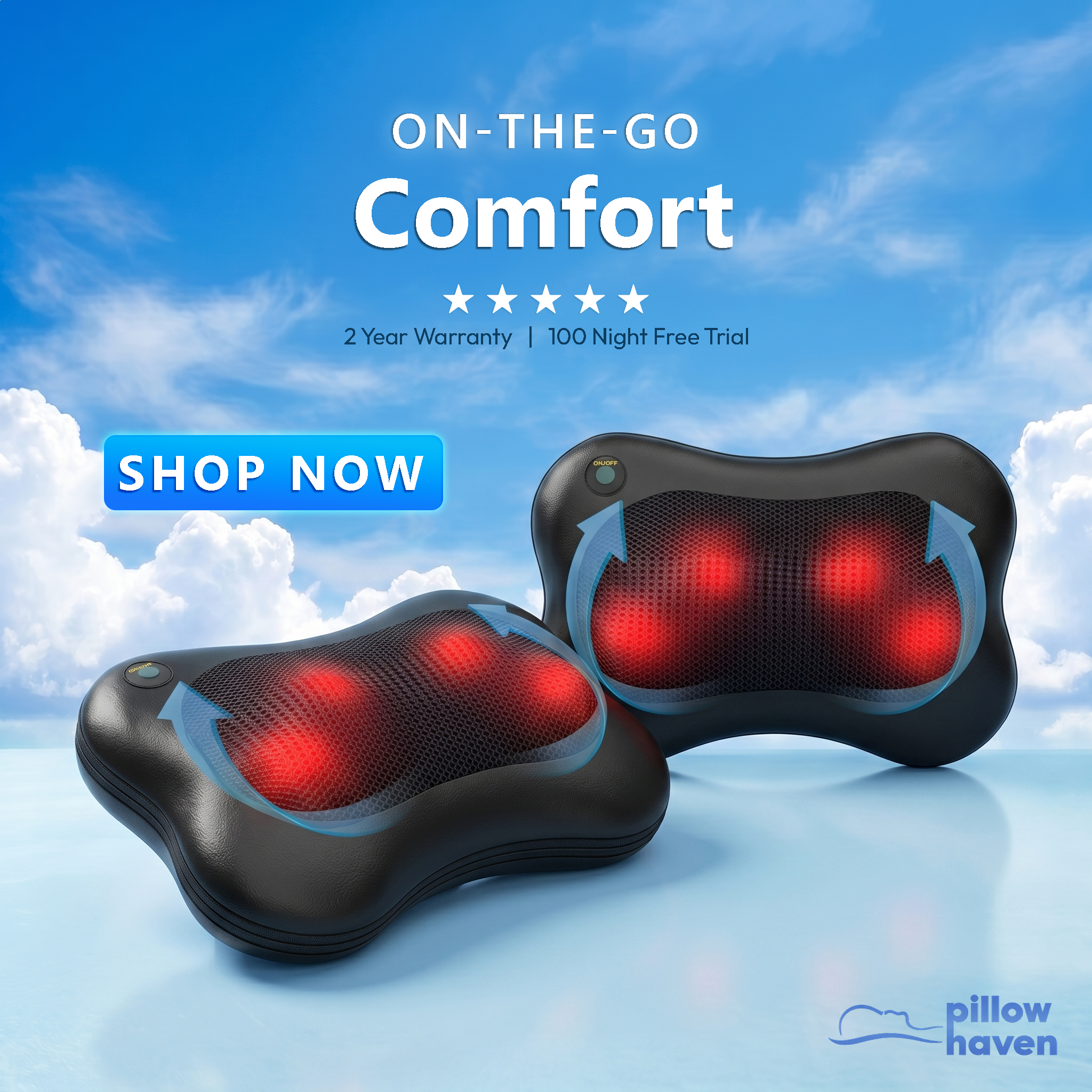 Shiatsu Neck Massage Pillow | Melt Away Tension
