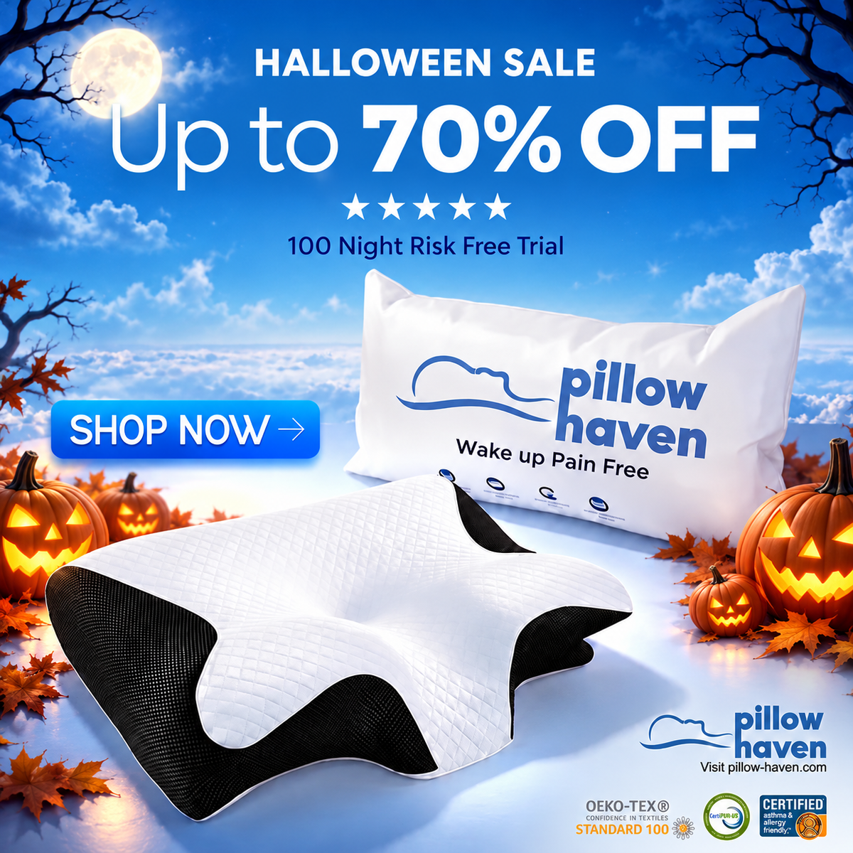 The Pillow That Silences Snoring - By Fixing Your Sleep Posture |  Halloween Sale 70% OFF