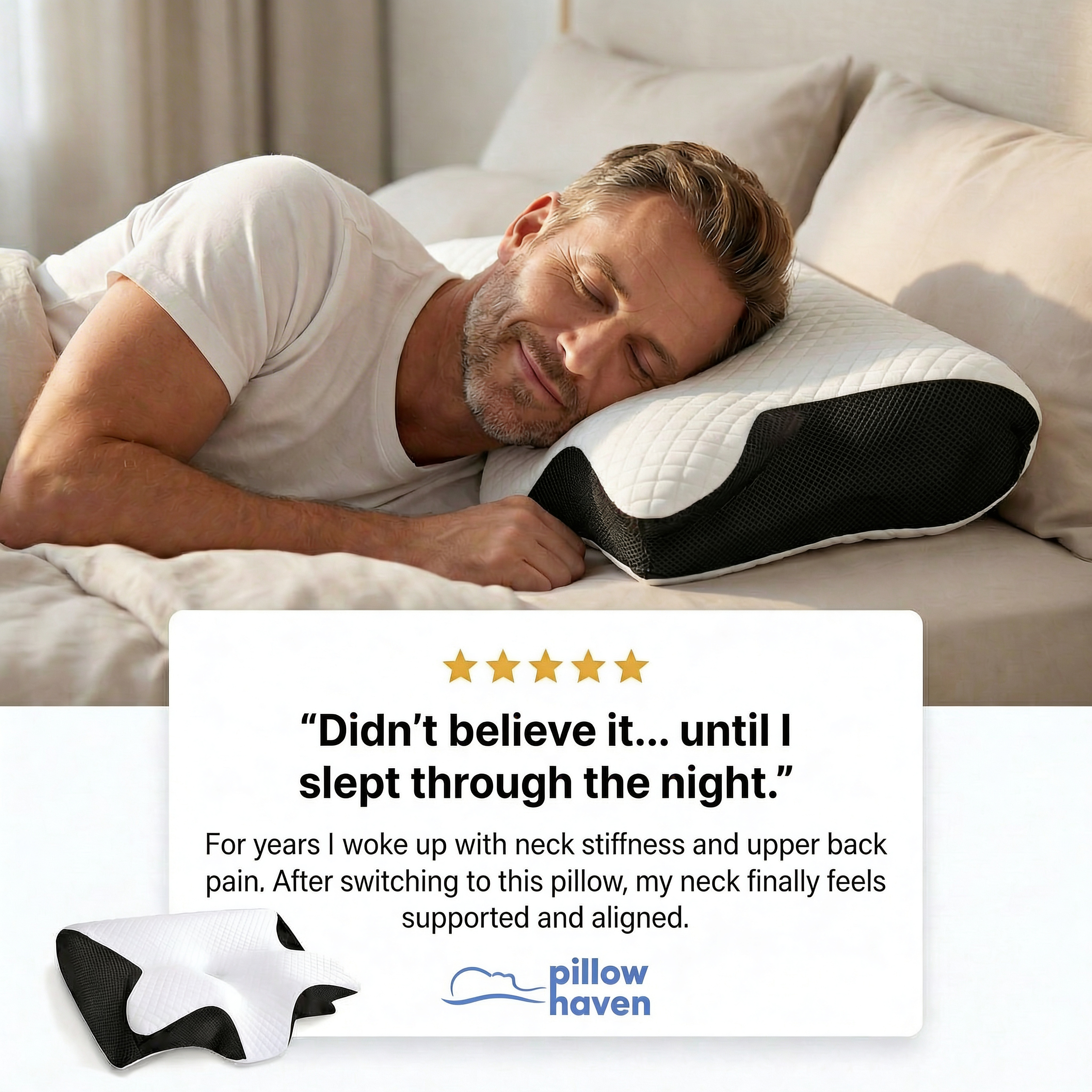 The Pillow That Ends Neck Pain - By Fixing Your Sleep Posture | 10-Year Sale 60% OFF
