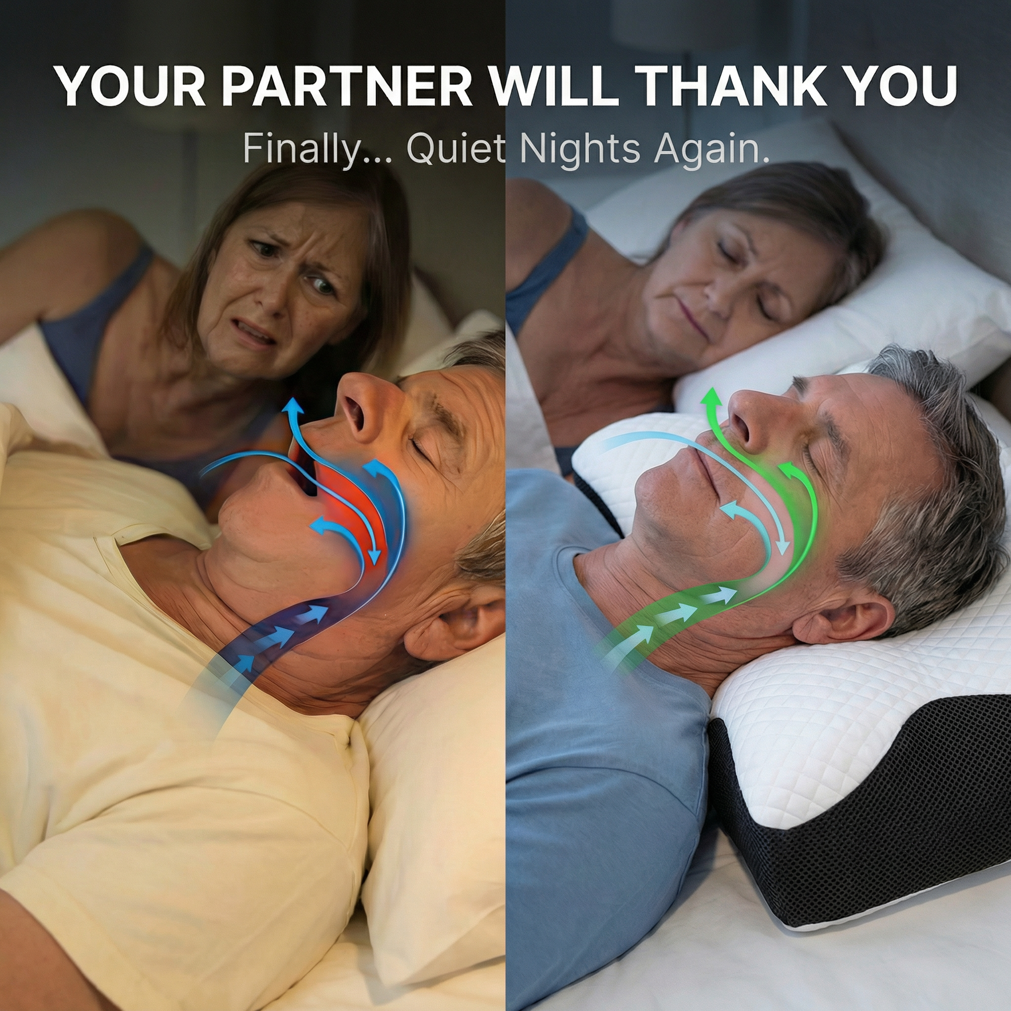 The Pillow That Reduces Sleep Apnea - Without a CPAP Machine | 10-Year Sale 60% OFF