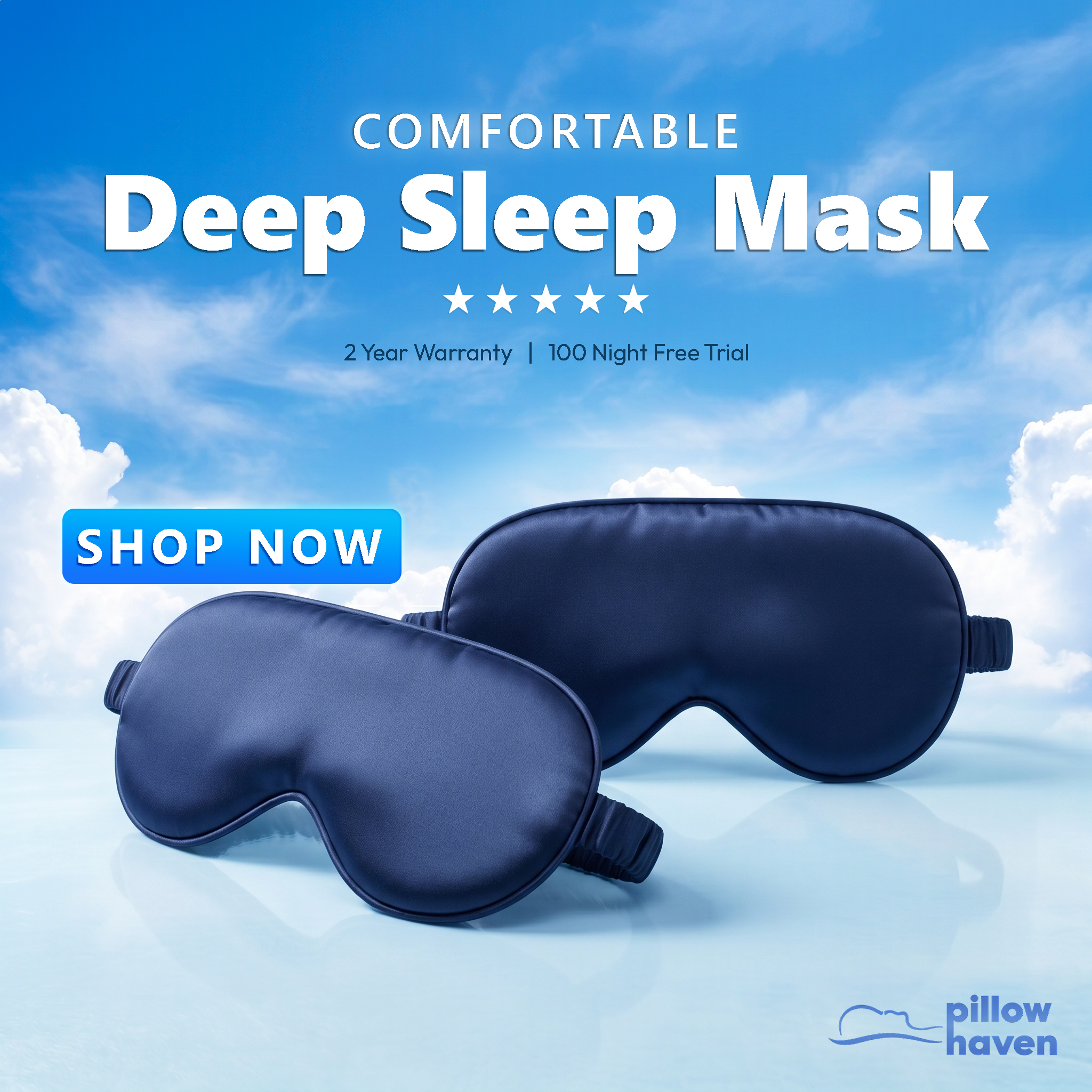 Premium Silk Sleep Mask | Pure softness.