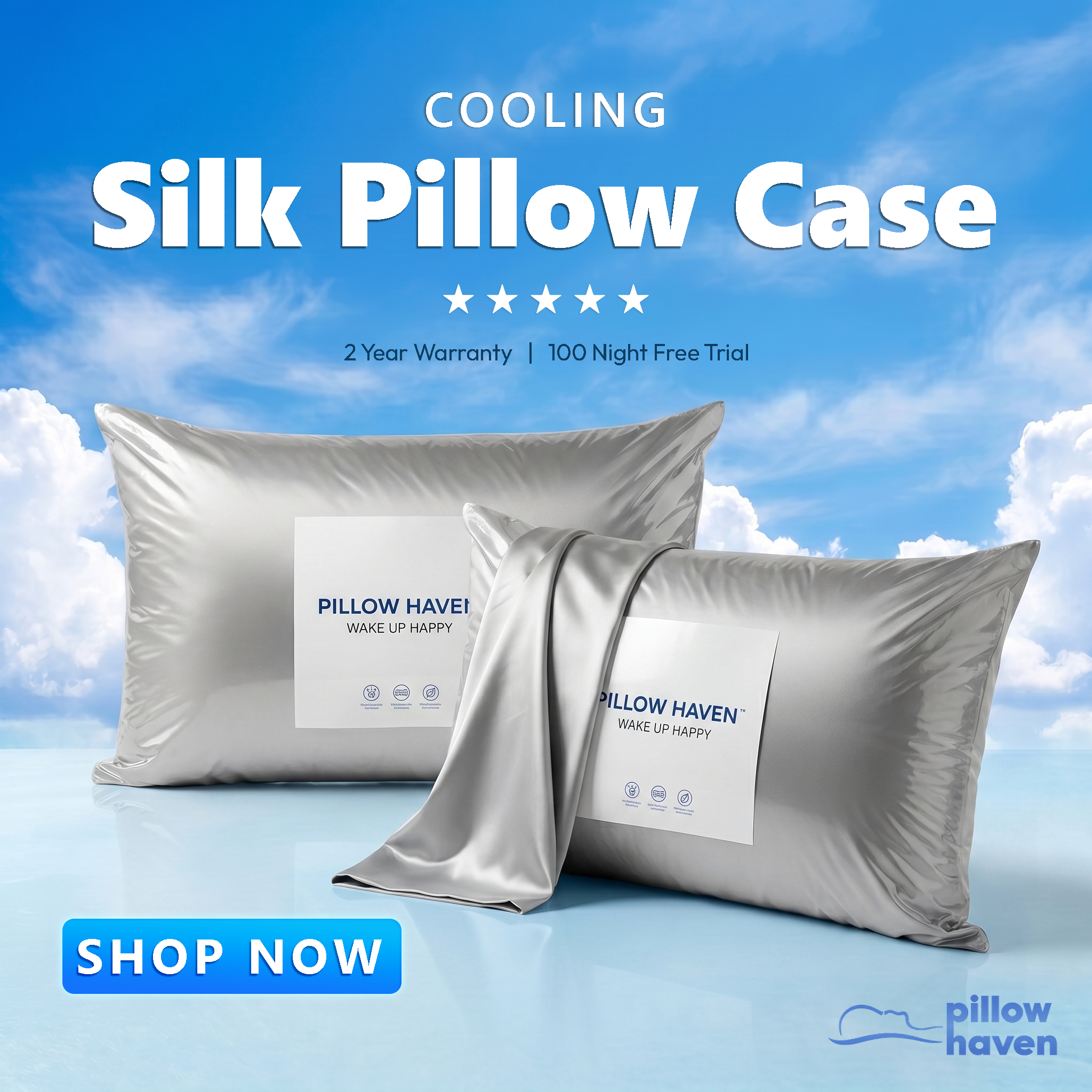 Cooling Silk Pillowcase | Smoother Skin & Hair