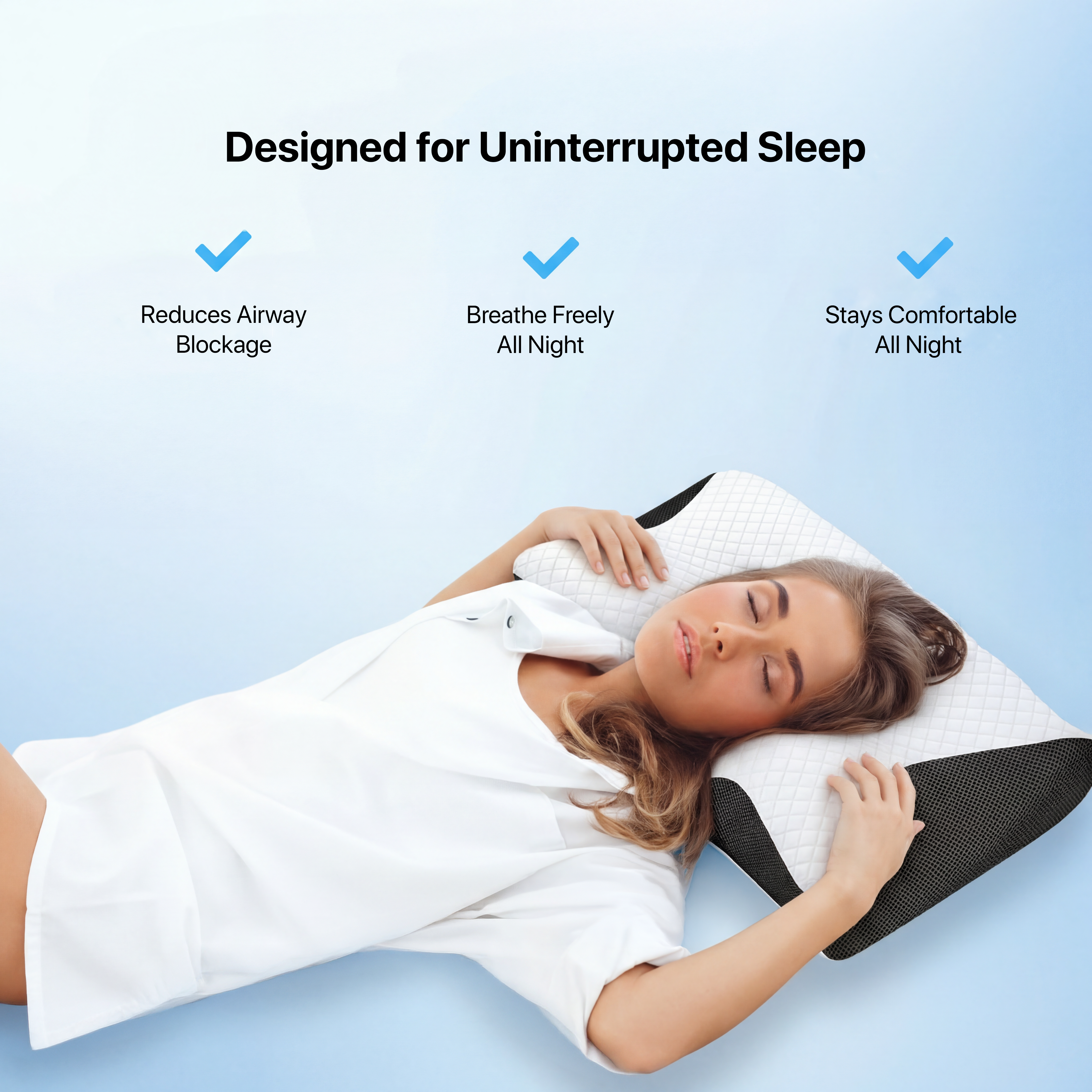 The Pillow That Reduces Sleep Apnea - Without a CPAP Machine | Father's Day 60% OFF
