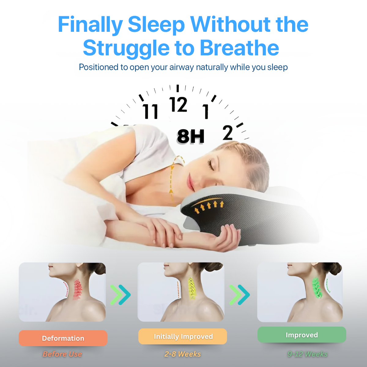 The Pillow That Reduces Sleep Apnea - Without a CPAP Machine | Father's Day 60% OFF